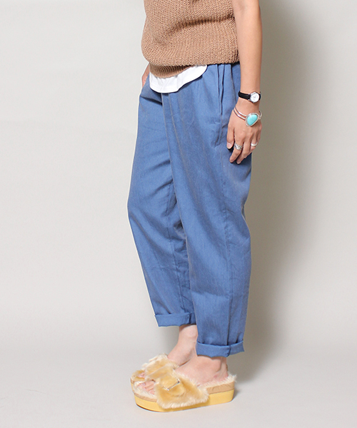 Kastane（カスタネ）の「【Kastane】イージースリムパンツ（その他パンツ・レディース・サックスブルー/ライトグレー/ネイビー/チャコールグレー・FREE）」の4枚目の写真