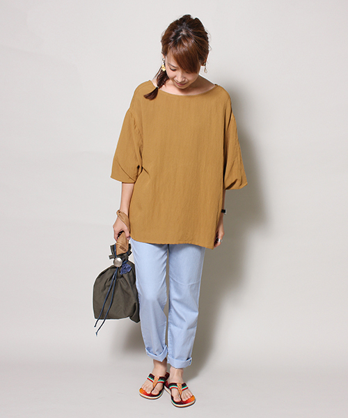 Kastane（カスタネ）の「【Kastane】イージースリムパンツ（その他パンツ・レディース・サックスブルー/ライトグレー/ネイビー/チャコールグレー・FREE）」の8枚目の写真