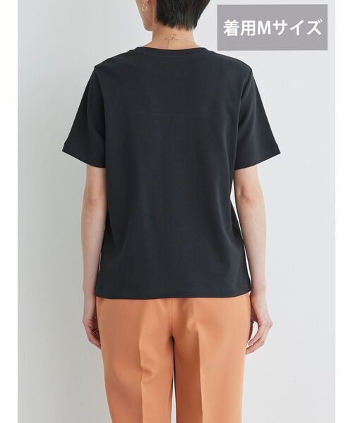 AMERICAN HOLIC（アメリカンホリック）の「Daily! クルーネック半袖カットプルオーバー1（Tシャツ/カットソー・レディース・ブラック/オフホワイト/ライトピンク/ライトイエロー/ブラウン・M/L/S）」の19枚目の写真