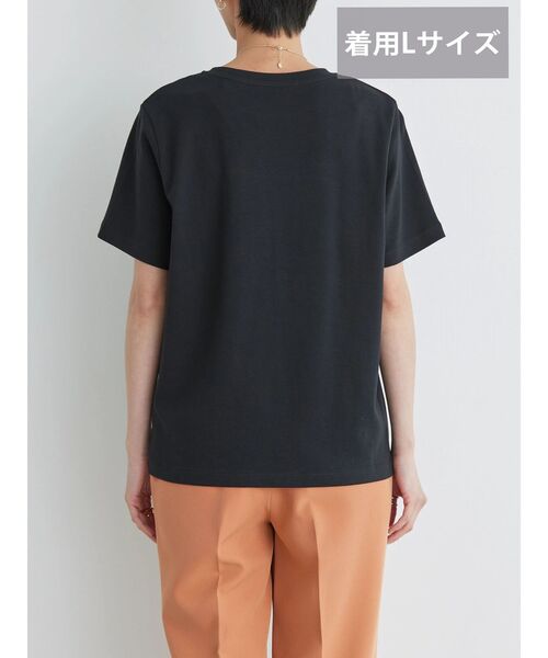 AMERICAN HOLIC（アメリカンホリック）の「Daily! クルーネック半袖カットプルオーバー1（Tシャツ/カットソー・レディース・ブラック/オフホワイト/ライトピンク/ライトイエロー/ブラウン・M/L/S）」の22枚目の写真