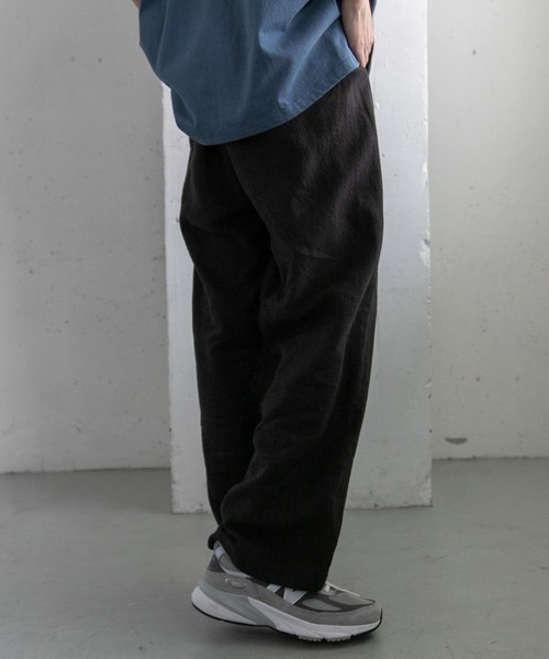 FORK&SPOON(フォークアンドスプーン)の「FORK&SPOON コットンリネンテクスチャーパンツ(その他パンツ・メンズ・ブラウン/ブラック・5/4)」の4枚目の写真