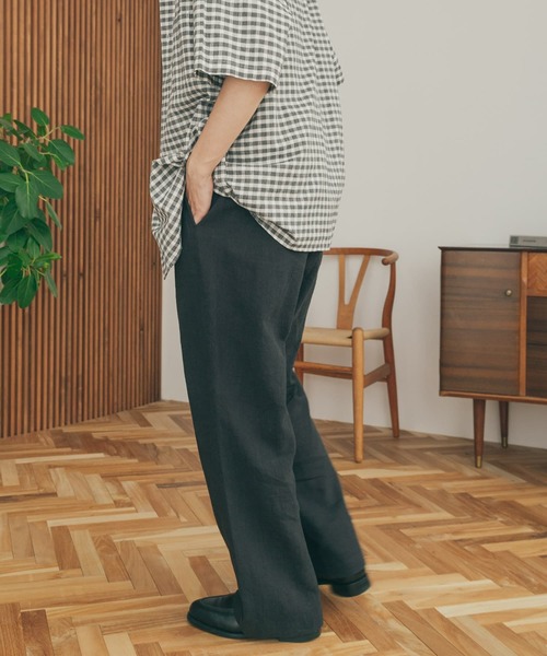 FORK&SPOON(フォークアンドスプーン)の「FORK&SPOON コットンリネンテクスチャーパンツ(その他パンツ・メンズ・ブラウン/ブラック・5/4)」の9枚目の写真