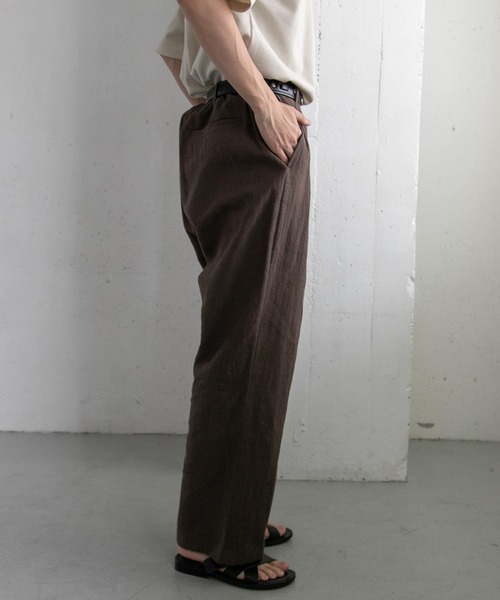 FORK&SPOON(フォークアンドスプーン)の「FORK&SPOON コットンリネンテクスチャーパンツ(その他パンツ・メンズ・ブラウン/ブラック・5/4)」の22枚目の写真