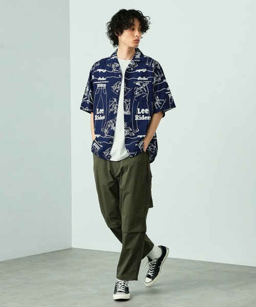 Lee（リー）の「Lee/リーオープンカラー 半袖シャツ 開襟シャツ