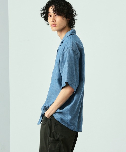 Lee（リー）の「Lee/リーオープンカラー 半袖シャツ 開襟シャツ