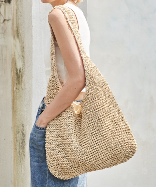 Auntie Rosa Holiday（アンティローザホリデー）の「ラフィアトートバッグ（トートバッグ・レディース・ナチュラル/ベージュ・FREE）」の7枚目の写真