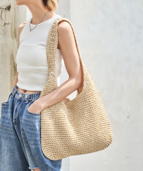 Auntie Rosa Holiday（アンティローザホリデー）の「ラフィアトートバッグ（トートバッグ・レディース・ナチュラル/ベージュ・FREE）」の11枚目の写真