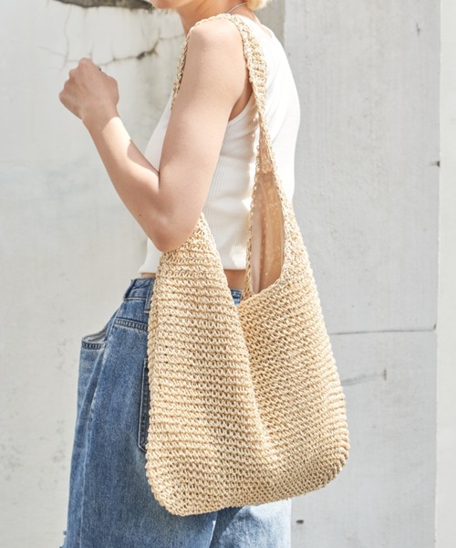 Auntie Rosa Holiday（アンティローザホリデー）の「ラフィアトートバッグ（トートバッグ・レディース・ナチュラル/ベージュ・FREE）」の4枚目の写真