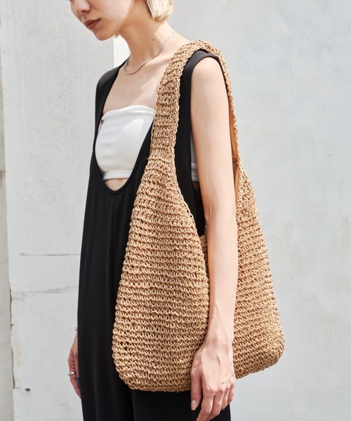 Auntie Rosa Holiday（アンティローザホリデー）の「ラフィアトートバッグ（トートバッグ・レディース・ナチュラル/ベージュ・FREE）」の5枚目の写真