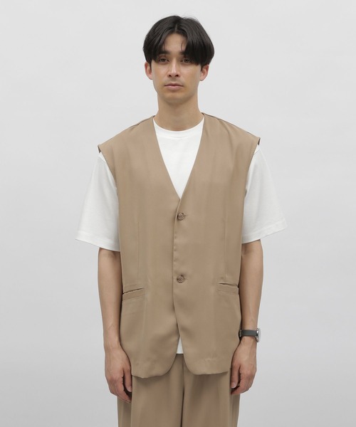 PARIS　ベージュベスト Lサイズ LAKOLE（ラコレ）の「※PEツイルジレ / 904011（ベスト）」 - WEAR