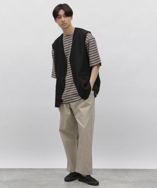 LAKOLE（ラコレ）の「※PEツイルジレ / 904011（ベスト・メンズ・ブラック/ベージュ/チャコールグレー・MEDIUM/LARGE）」の6枚目の写真