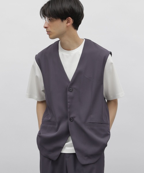 LAKOLE（ラコレ）の「※PEツイルジレ / 904011（ベスト・メンズ・ブラック/ベージュ/チャコールグレー・MEDIUM/LARGE）」の9枚目の写真