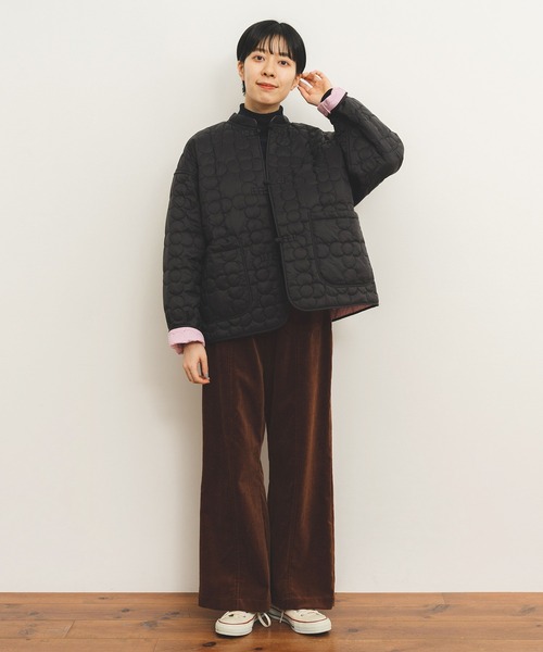 CHILD WOMAN（チャイルドウーマン）の「ナイロンタフタフラワーキルティング ショートコート（その他アウター・レディース・ブラック/レッド/カーキ・FREE）」の16枚目の写真