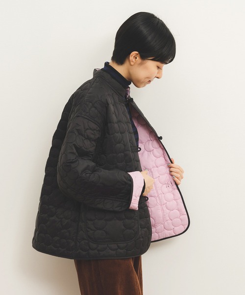 CHILDWOMEN ナイロンタフタフラワーキルティング ロングコート CHILD WOMAN - ナイロンタフタ フラワーキルティング ロング