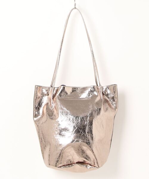 DouDou（ドゥドゥ）の「【WEB限定】クラッシュメタリックバケツトート（ショルダーバッグ・レディース・シルバー/シルバー系その他・FREE）」の6枚目の写真