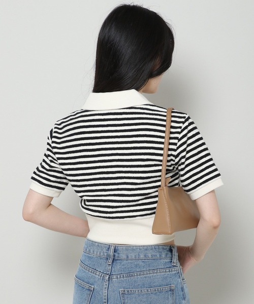 MAGPIEROBIN（マグパイロビン）の「MAGPIE ROBIN／ボーダーカラーT 2965643（Tシャツ/カットソー・レディース・ブラック・FREE）」の6枚目の写真