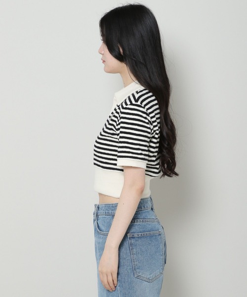 MAGPIEROBIN（マグパイロビン）の「MAGPIE ROBIN／ボーダーカラーT 2965643（Tシャツ/カットソー・レディース・ブラック・FREE）」の9枚目の写真