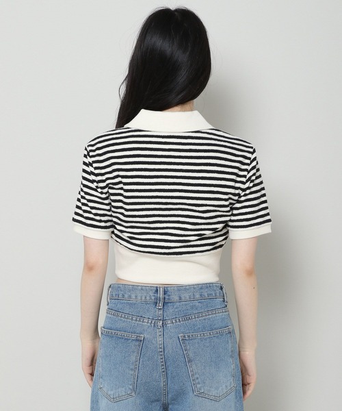 MAGPIEROBIN（マグパイロビン）の「MAGPIE ROBIN／ボーダーカラーT 2965643（Tシャツ/カットソー・レディース・ブラック・FREE）」の10枚目の写真