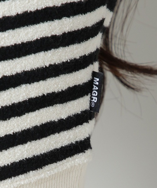 MAGPIEROBIN（マグパイロビン）の「MAGPIE ROBIN／ボーダーカラーT 2965643（Tシャツ/カットソー・レディース・ブラック・FREE）」の16枚目の写真