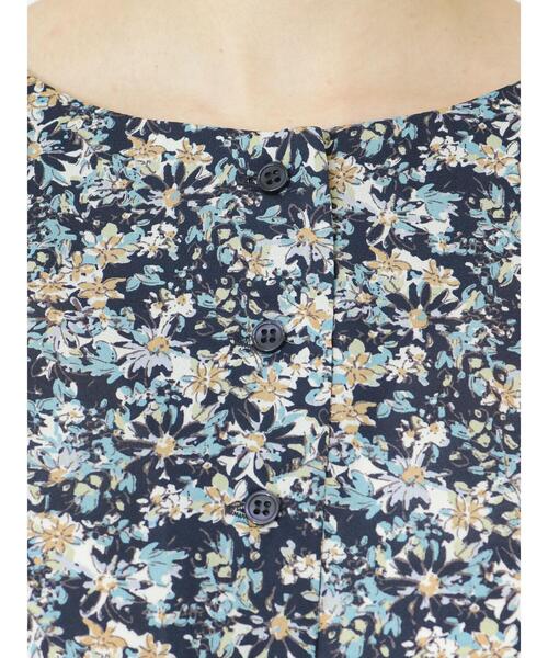 Te chichi TERRASSE（テチチテラス）の「花柄プリントワンピース（ワンピース・レディース・ネイビー/オフホワイト/ミント・F）」の16枚目の写真