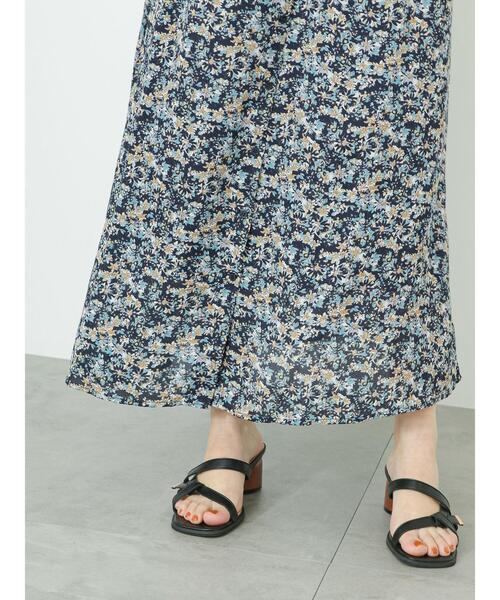 Te chichi TERRASSE（テチチテラス）の「花柄プリントワンピース（ワンピース・レディース・ネイビー/オフホワイト/ミント・F）」の18枚目の写真