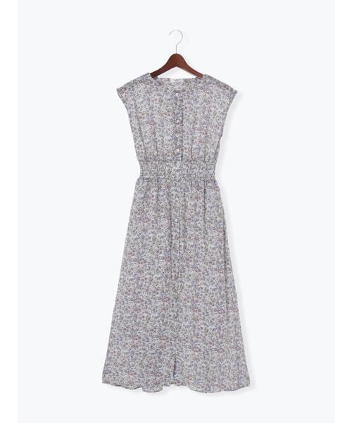 Te chichi TERRASSE（テチチテラス）の「花柄プリントワンピース（ワンピース・レディース・ネイビー/オフホワイト/ミント・F）」の20枚目の写真