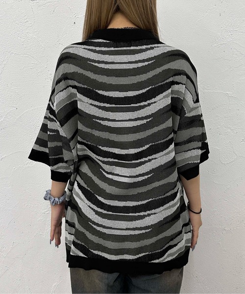 sedacle(セダクル)の「ウェーブジップポロニット(Tシャツ/カットソー・メンズ・ブラック/グリーン・MEDIUM/LARGE)」の19枚目の写真