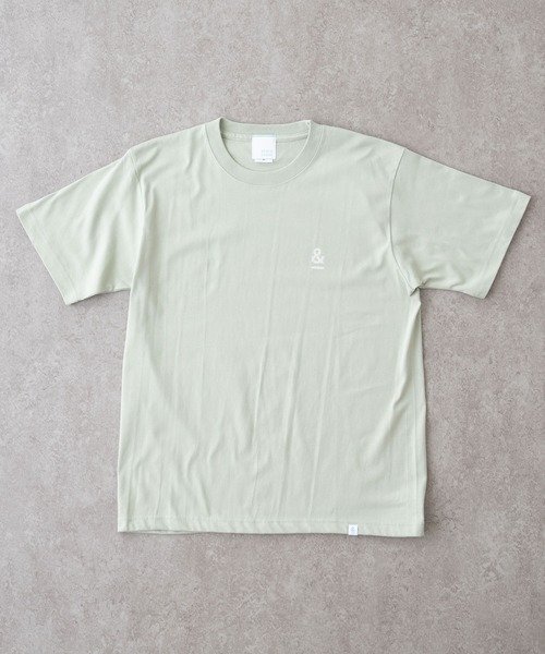 BRICK & SONS（ブリックアンドサンズ）の「&プリント半袖Tシャツ（Tシャツ/カットソー・メンズ・ロイヤルブルー/グリーン/ベビーピンク/ホワイト/ブラック/セージグリーン/ライム/イエロー/レッド/インディゴブルー/ピンク・L/S/M/XS/XL）」の5枚目の写真
