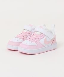 NIKE（ナイキ）の「NIKE ナイキ COURT BOROUGH LOW RECRAFT TD べビースニーカー(コートバーロウLOWリクラフトTD) DV5458 105 ホワイト/ピンクフォーム（スニーカー・キッズ）」