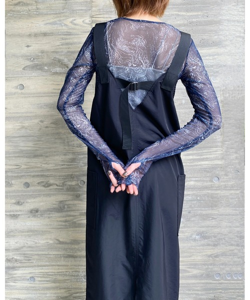 She's Closet(シーズクローゼット)の「フロントジップハイウエストロングミリタリージャンパースカートワンピース(ジャンパースカート・レディース・ブラック/カーキ/チャコールグレー/グレイッシュベージュ/オフホワイト・FREE/SMALL)」の21枚目の写真