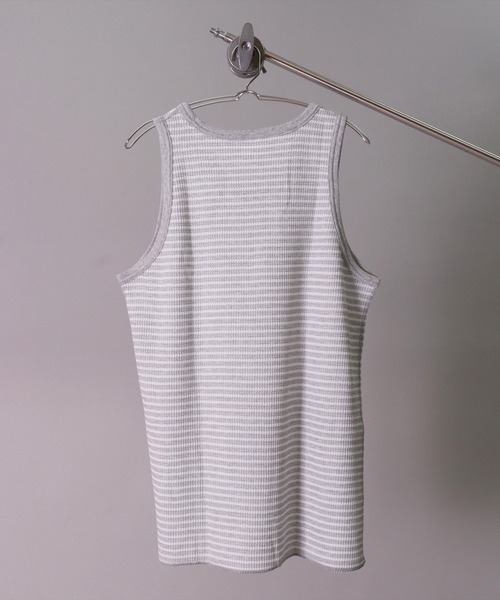 JEMORGAN（ジェーイーモーガン）の「(LK)【JEMORGAN】【パックT】ワッフル ボーダー タンクトップ（タンクトップ・メンズ・グリーン/ネイビー/ワイン/杢グレー・MEDIUM/LARGE/X-LARGE）」の14枚目の写真