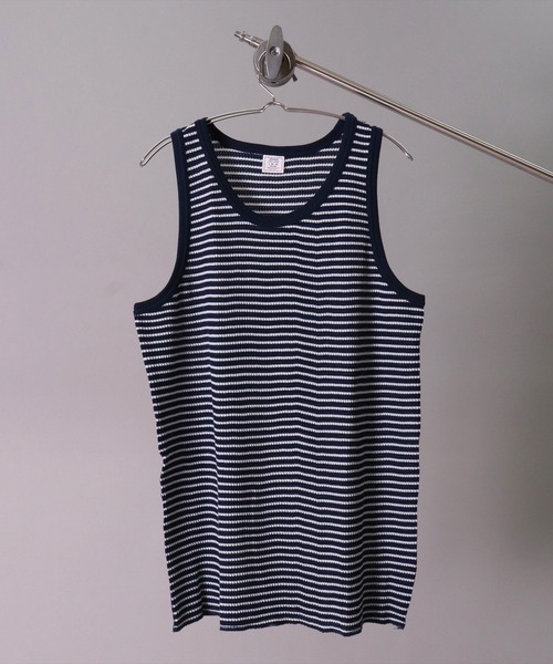 JEMORGAN（ジェーイーモーガン）の「(LK)【JEMORGAN】【パックT】ワッフル ボーダー タンクトップ（タンクトップ・メンズ・グリーン/ネイビー/ワイン/杢グレー・MEDIUM/LARGE/X-LARGE）」の16枚目の写真