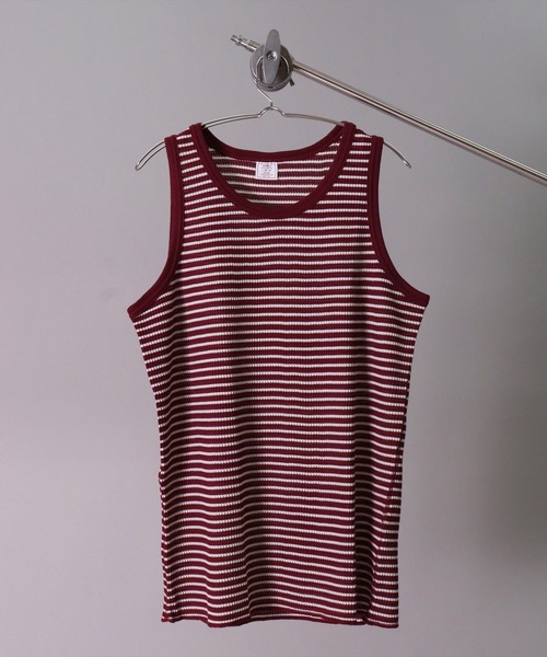 JEMORGAN（ジェーイーモーガン）の「(LK)【JEMORGAN】【パックT】ワッフル ボーダー タンクトップ（タンクトップ・メンズ・グリーン/ネイビー/ワイン/杢グレー・MEDIUM/LARGE/X-LARGE）」の17枚目の写真
