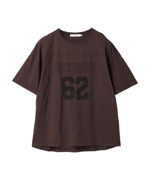 AMERICAN HOLIC（アメリカンホリック）の「製品染めナンバーロゴカットプルオーバー（Tシャツ/カットソー・レディース・チャコールグレー/ブラウン・L/M）」の13枚目の写真