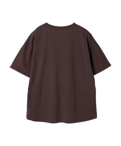 AMERICAN HOLIC（アメリカンホリック）の「製品染めナンバーロゴカットプルオーバー（Tシャツ/カットソー・レディース・チャコールグレー/ブラウン・L/M）」の14枚目の写真