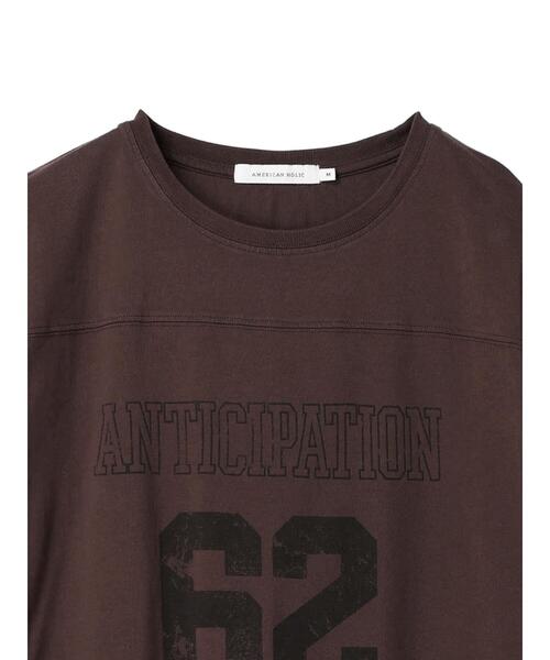 AMERICAN HOLIC（アメリカンホリック）の「製品染めナンバーロゴカットプルオーバー（Tシャツ/カットソー・レディース・チャコールグレー/ブラウン・L/M）」の15枚目の写真