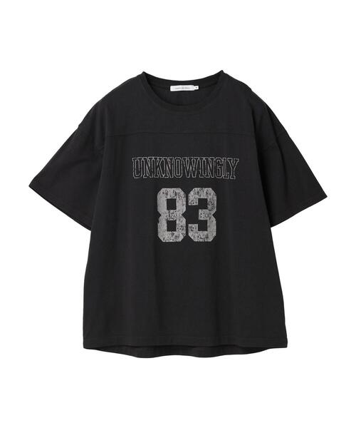 AMERICAN HOLIC（アメリカンホリック）の「製品染めナンバーロゴカットプルオーバー（Tシャツ/カットソー・レディース・チャコールグレー/ブラウン・L/M）」の21枚目の写真