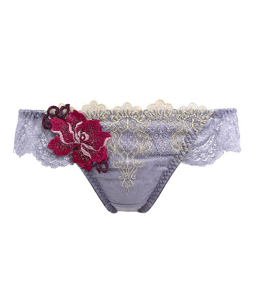 HIMICO（ヒミコ）の「【華やかな異国情緒漂う 016series】Esoticita Rosa Tバック（ショーツ・レディース・ターコイズブルー/オフホワイト/ブラック/グリーン/グレー/ブラウン・MEDIUM/LARGE）」の4枚目の写真