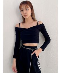 GYDA | カシュクールオフショルショートトップス(Tシャツ/カットソー)