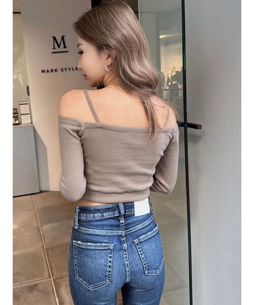 GYDA(ジェイダ)の「カシュクールオフショルショートトップス(Tシャツ/カットソー・レディース・ブラック/オフホワイト/ピンク/ベージュ・FREE)」の15枚目の写真