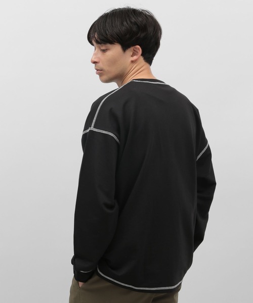 LAKOLE(ラコレ)の「ミニウラケステッチ長袖T / 969960(Tシャツ/カットソー・メンズ・ホワイト/パープル/ブラック・MEDIUM/LARGE/X-LARGE)」の7枚目の写真