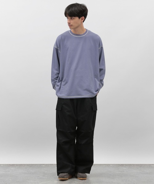 LAKOLE(ラコレ)の「ミニウラケステッチ長袖T / 969960(Tシャツ/カットソー・メンズ・ホワイト/パープル/ブラック・MEDIUM/LARGE/X-LARGE)」の8枚目の写真