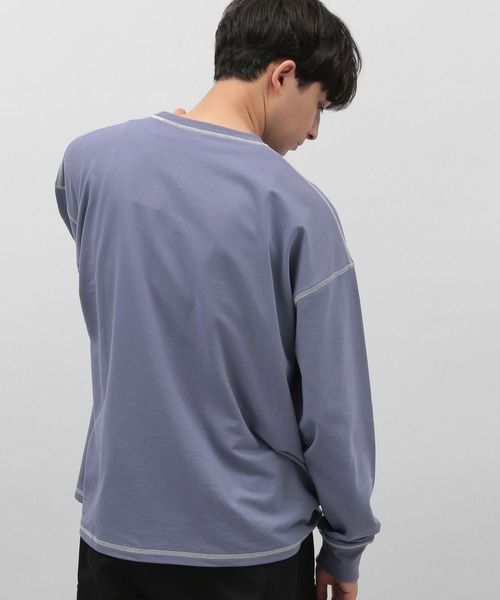 LAKOLE(ラコレ)の「ミニウラケステッチ長袖T / 969960(Tシャツ/カットソー・メンズ・ホワイト/パープル/ブラック・MEDIUM/LARGE/X-LARGE)」の9枚目の写真