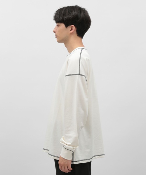 LAKOLE(ラコレ)の「ミニウラケステッチ長袖T / 969960(Tシャツ/カットソー・メンズ・ホワイト/パープル/ブラック・MEDIUM/LARGE/X-LARGE)」の11枚目の写真