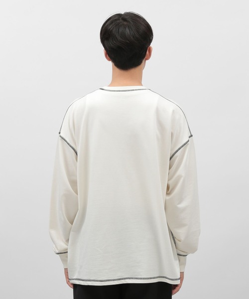 LAKOLE(ラコレ)の「ミニウラケステッチ長袖T / 969960(Tシャツ/カットソー・メンズ・ホワイト/パープル/ブラック・MEDIUM/LARGE/X-LARGE)」の12枚目の写真