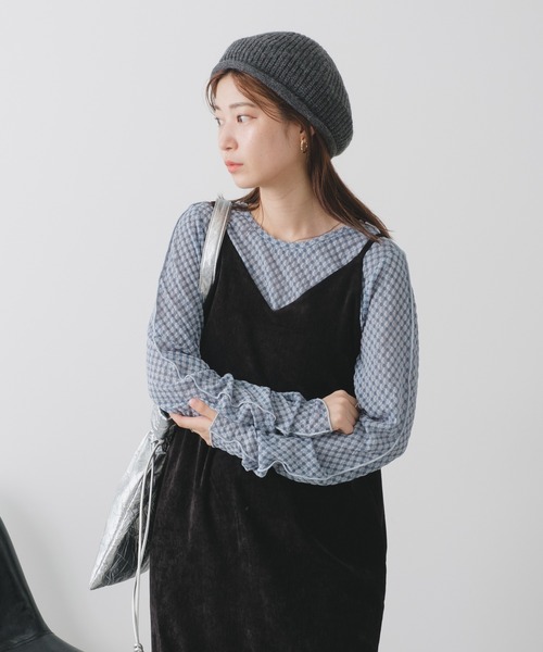 Kastane（カスタネ）の「【2023AWカタログ掲載】2WAYベロアワンピース（ワンピース・レディース・ブラウン/ブラック/グレー・FREE）」の7枚目の写真