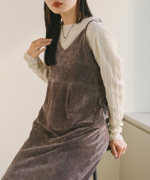 Kastane（カスタネ）の「【2023AWカタログ掲載】2WAYベロアワンピース（ワンピース・レディース・ブラウン/ブラック/グレー・FREE）」の15枚目の写真