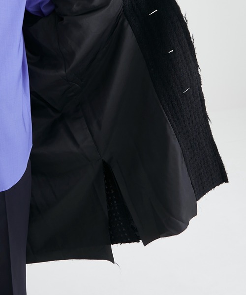sulvam(サルバム)の「【sulvam / サルバム】HOUNDSTOOTH OVER COAT/ハウンドトゥースオーバーコート(ステンカラーコート・メンズ・ブラック・S/M)」の12枚目の写真