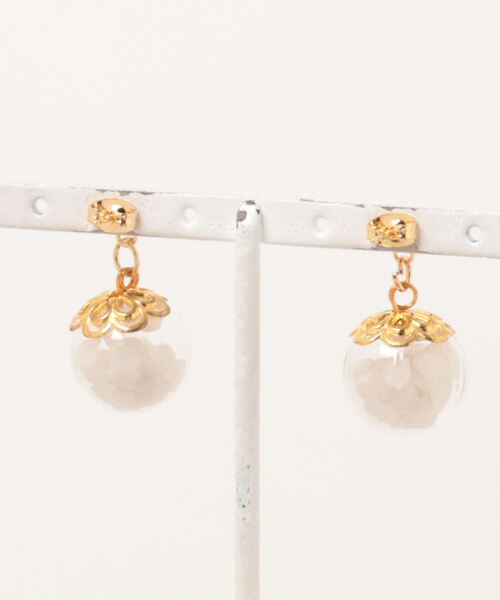 tone(トーン)の「【charme by pimo 】天然石 ピアス(MA)(ピアス(両耳用)・レディース・ホワイト・FREE)」の5枚目の写真