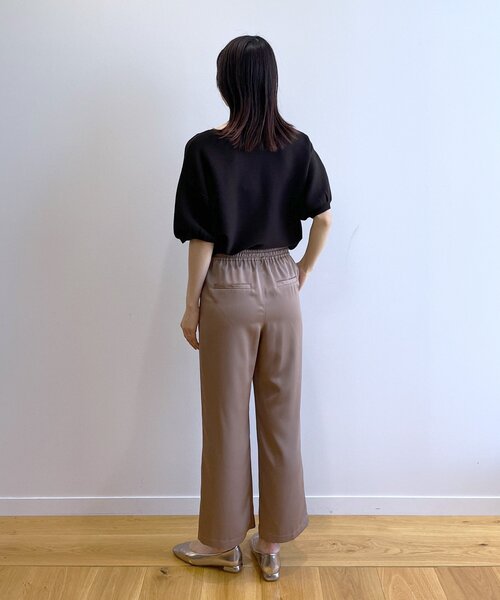 OPAQUE.CLIP(オペークドットクリップ)の「◆サテンイージーワイドストレートパンツ【洗濯機洗い可】(その他パンツ・レディース・ライトブルー/チャコールグレー/キャメル・40/38)」の7枚目の写真